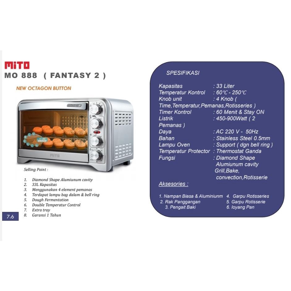 Oven Mito fantasy MO 888 / MO 888 33 liter