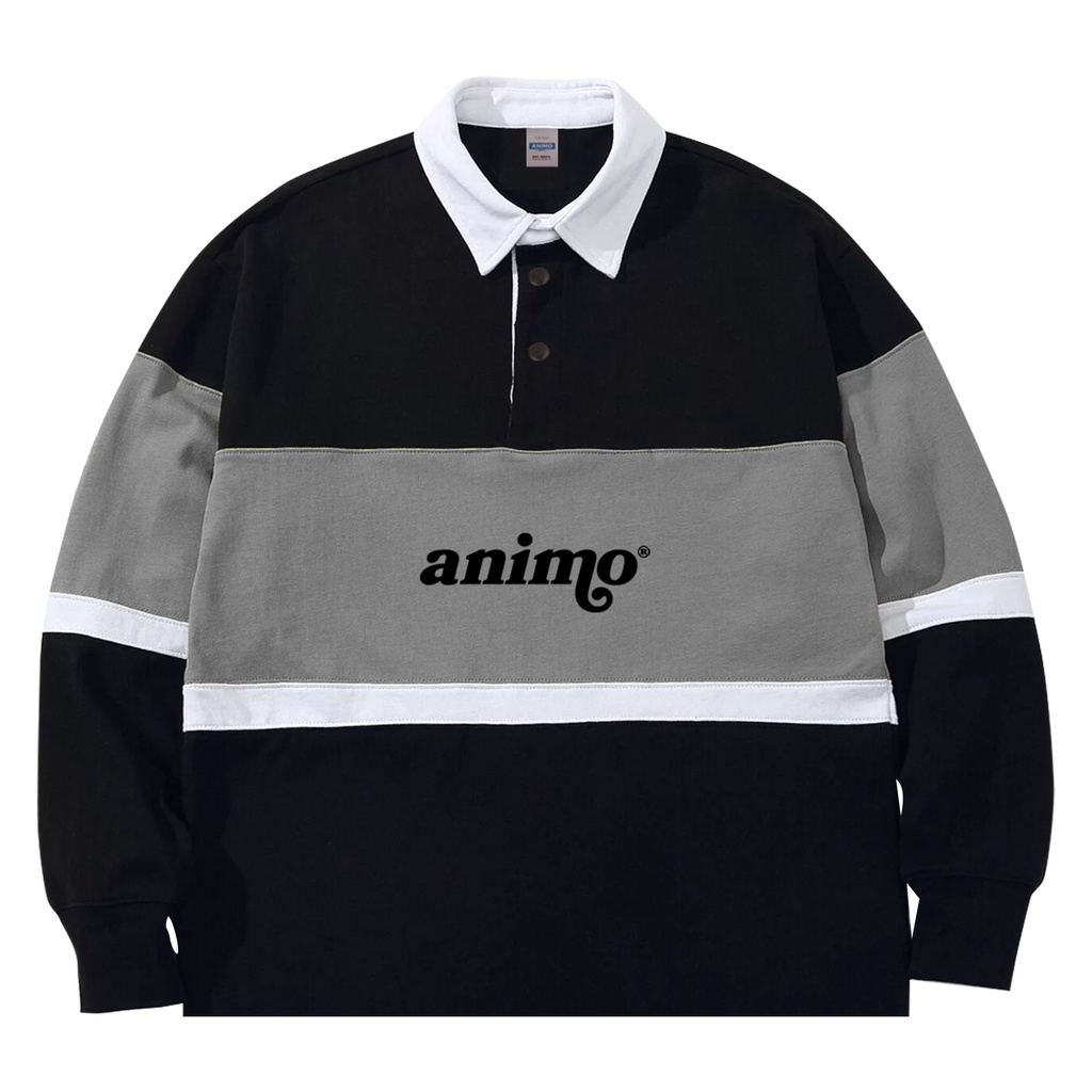 Rugby TShirt Unisex - Old Grey Stripes | Thisisanimo