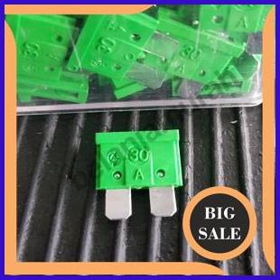 last stok Sekring Colok Tusuk Keramik Hijau 30A 140ZZ3