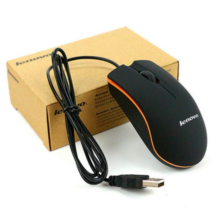 BISA COD - Mouse Lenovo M20 Optical USB - Mouse Editing Slim - Mouse Laptop Notebook - Mouse Usb Kab