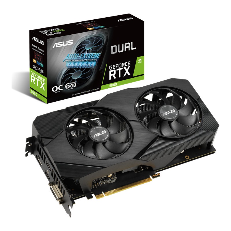 ASUS DUAL RTX 2060 6GB EVO OC GDDR6 6G 192BIT RTX2060 VGA NVIDIA