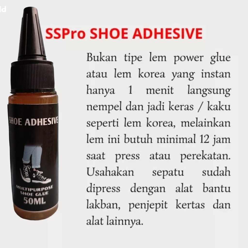 Lem Sepatu Super Kuat Midsole Outsole Uppersole Shoes Shoe Adhesive Glue 50 ml ugd kodhijah