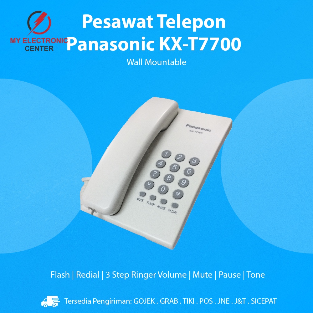 Telepon Kabel Panasonic KX-T7700 Telepon Dinding Rumah Kantor Indihome