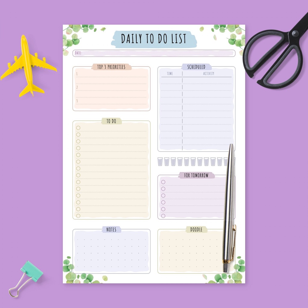 

[DOKI] 10 Lembar Habit Tracker Binder Planner/ To Do list/ Daily Planner/ Weekly Planner - TDL026