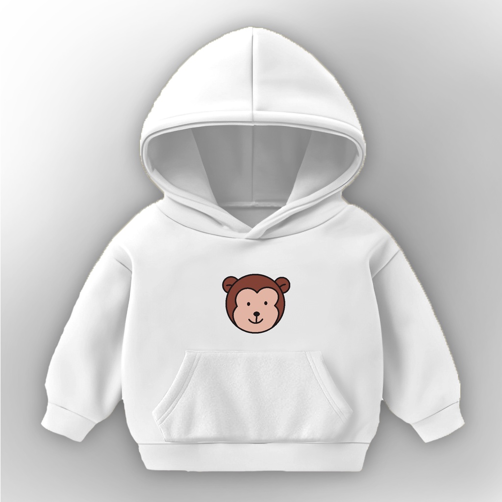 Hoodie Anak Gambar Monyet Untuk Usia 1-6 Tahun