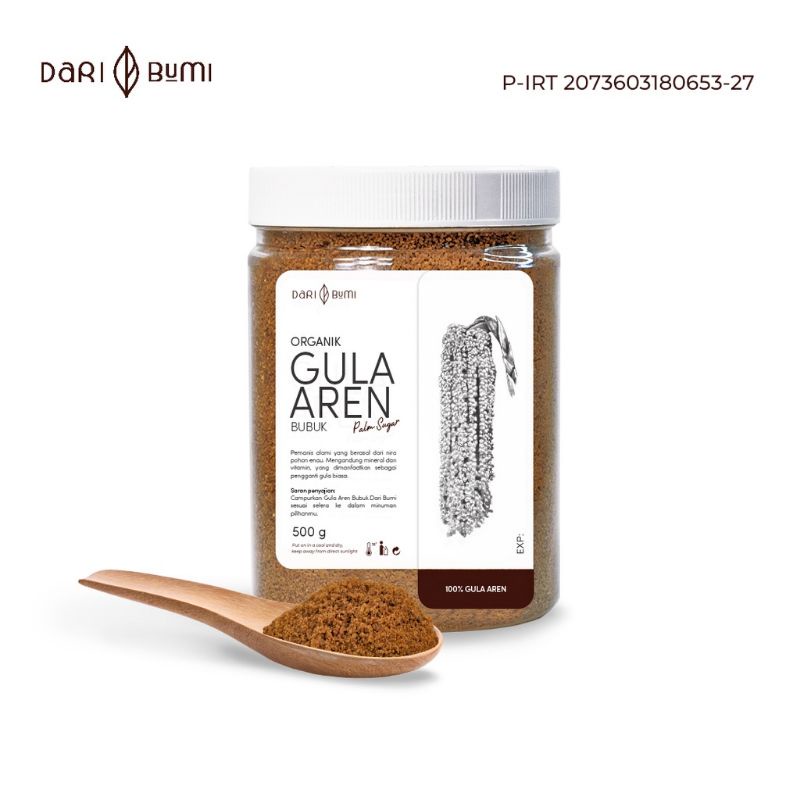 

Gula Aren Bubuk Organik / Palm Sugar Organik 500gr - Dari Bumi