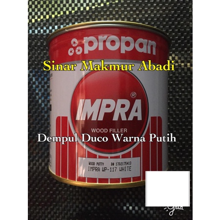 Terlaris Plamir Propan Wood Putty Impra Wp-117 Dempul Kayu Duco (Warna Putih) 1Kg