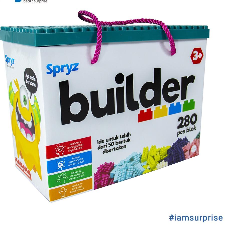 ☎ Spryz Builder Mainan Bricks Block 280 pcs ♀