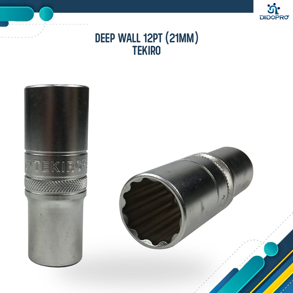 TEKIRO 1/2 INCH KUNCI SOCK DEEP WALL 6 PT 12 PT 21 MM / MATA SOK PANJANG / ANAK SOK PANJANG / TOOLS