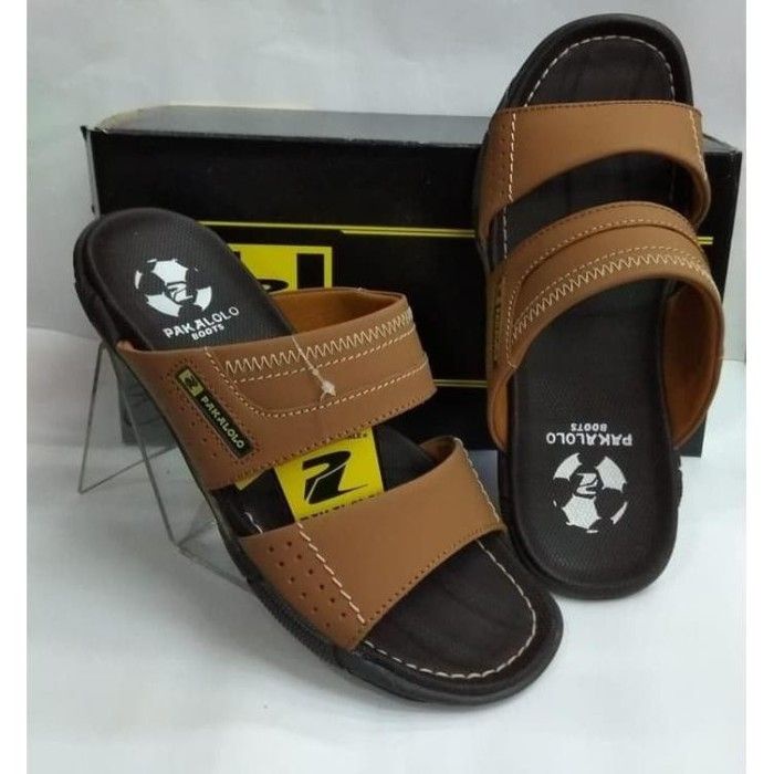 diskon sandal pria / sandal slop kulit / sandal pria terbaru/ sandal pria casual / sandal pakalolo