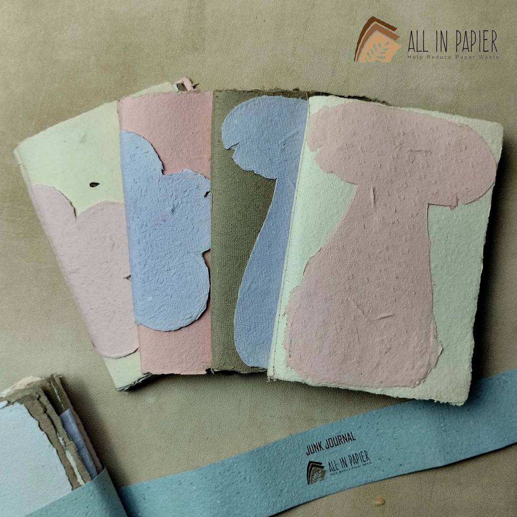 

1 Paket Junk Journal Handmade Dengan Kertas Daur Ulang | Free 1 pcs