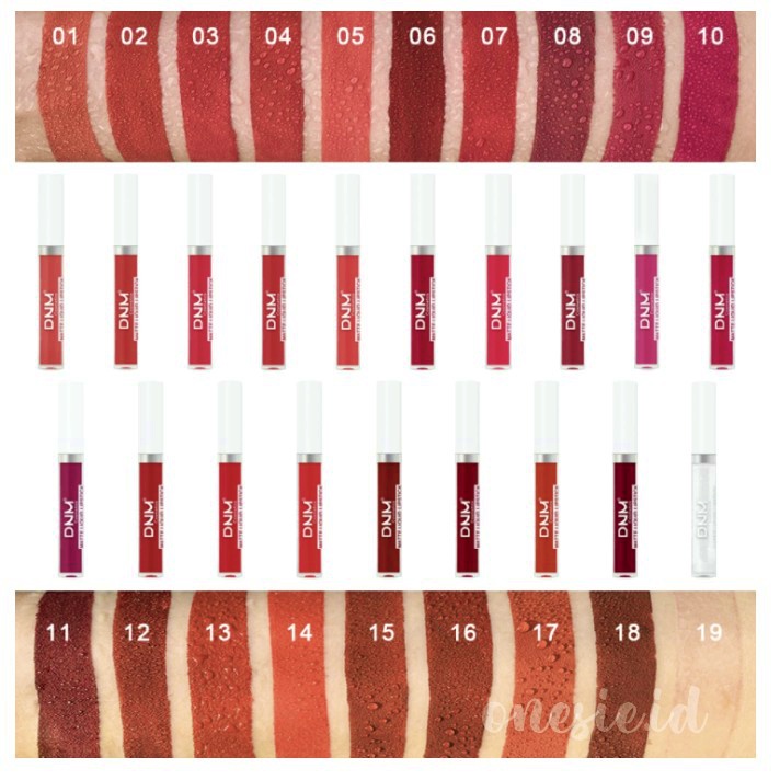 DNM Liquid Lipstik Matte Lipstick Long Lasting Matte 19 Colour Tahan Lama LA082