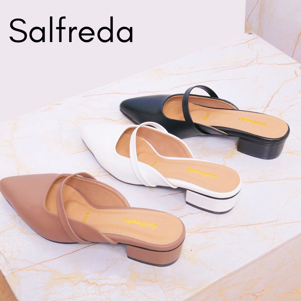 Sandal Wanita Ori Sepatu Sendal Kerja Kekinian Terbaru Elegan Simple Mewah Ori Import Impor Korea Hak Heels 3 cm Kantoran RB70004