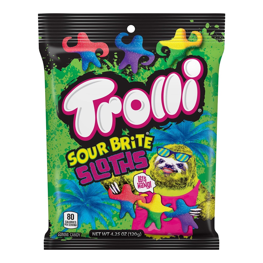 Trolli Sour Brite &amp; Strawberry puffs 120 gr