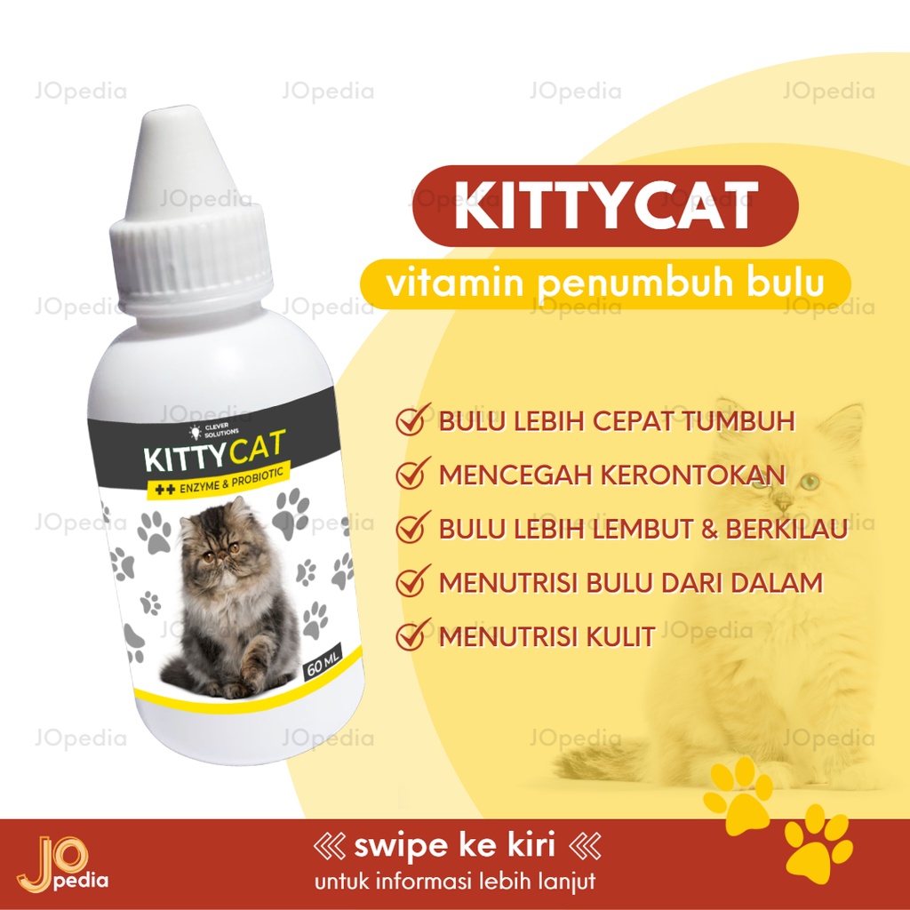 KITTYCAT Vitamin Penumbuh Bulu Kucing Obat Anti Rontok Pelebat Bulu