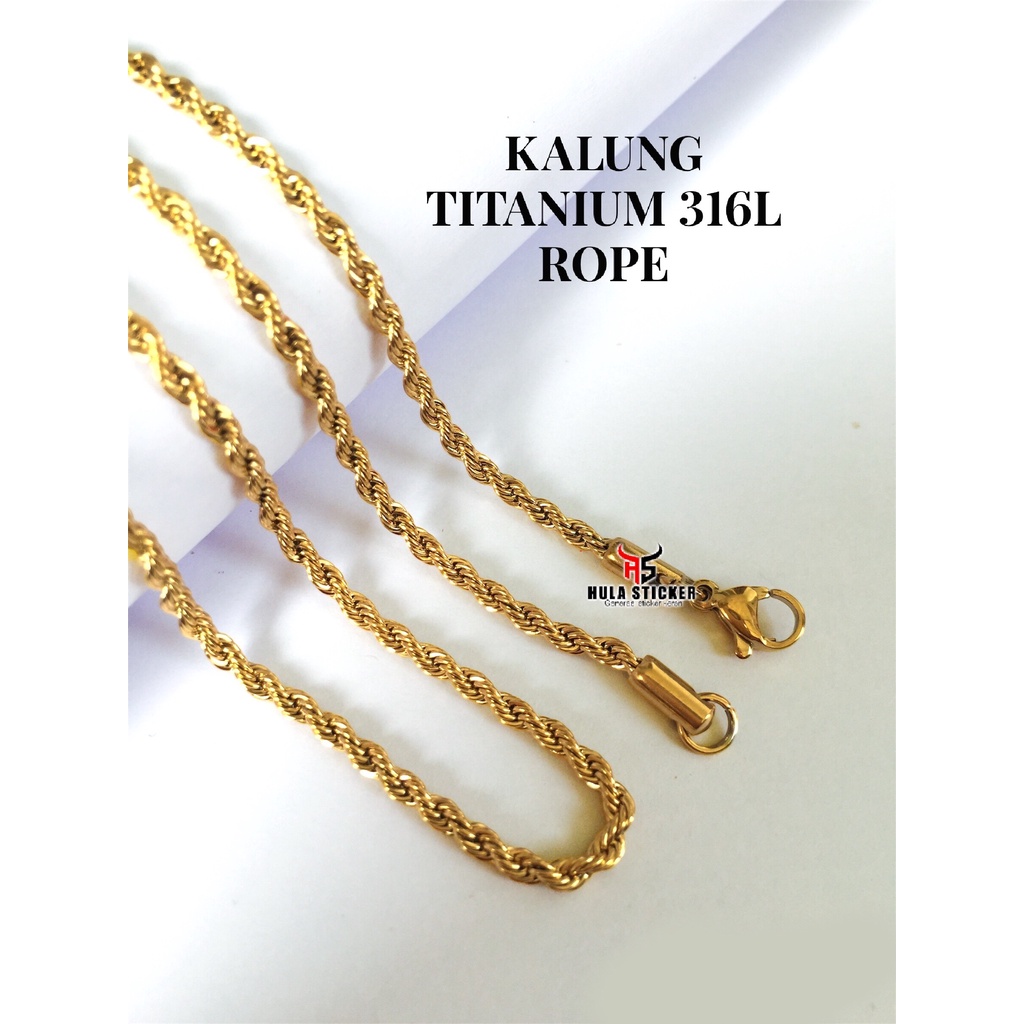 Kalung Rantai MCI Titanium 316L TAMBANG Stainless Premium Chain Anti Karat Pria Wanita