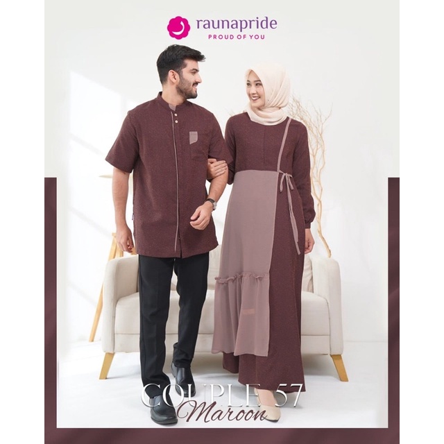 GAMIS RAUNA COUPLE 57 ( MAROON ) READY