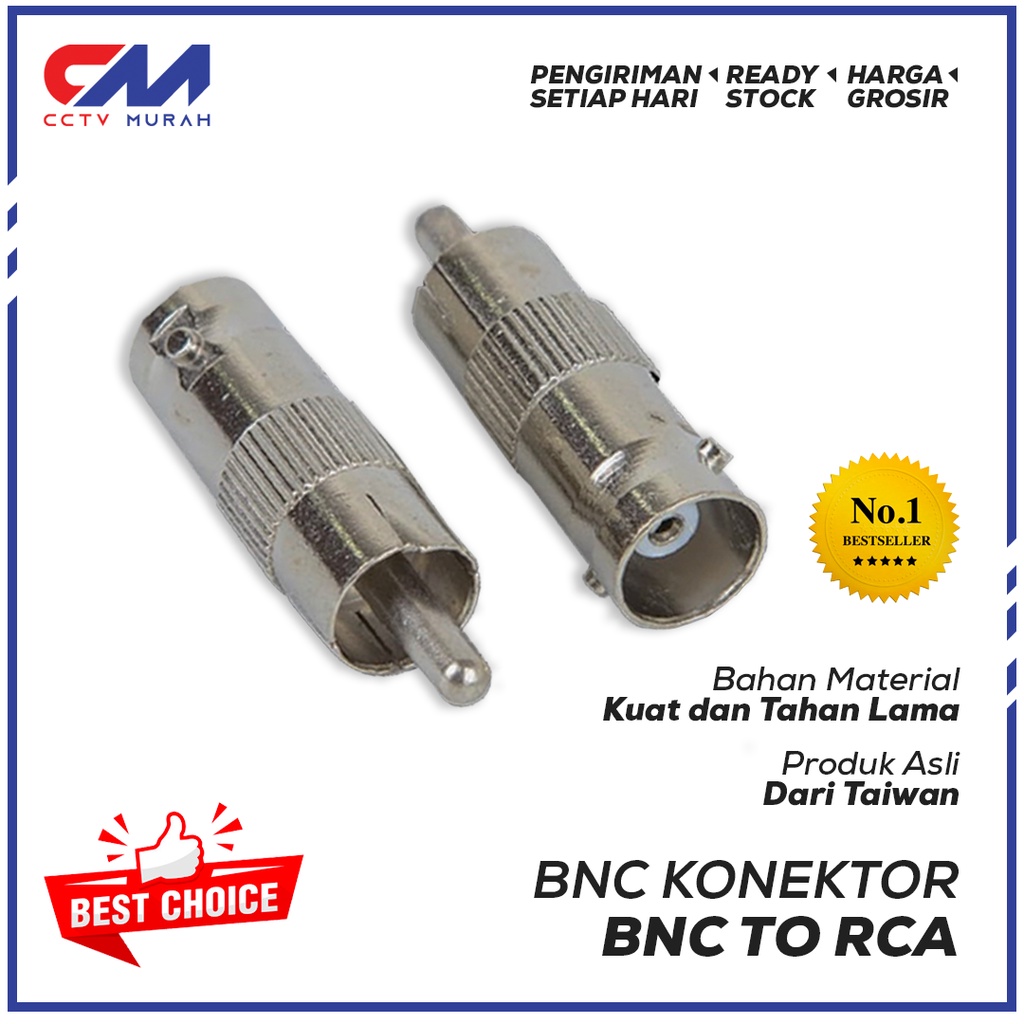 Connector BNC to RCA || Type BNC-BN115 || Connector BNC to RCA For Camera CCTV
