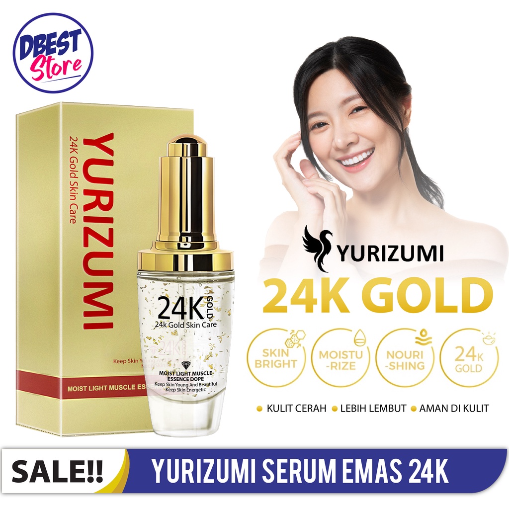 Yurizumi Serum 24K Glowing Gold Original Serum Wajah Emas Memutihkan dan Mengecangkan Wajah