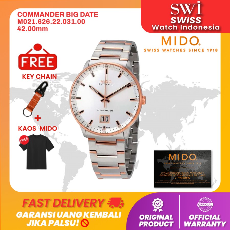 Jam Tangan Pria Mido M021.626.22.031.00 Commander Analog