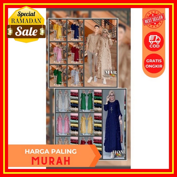 Wou Batik Premium - Gamis Batik Couple Halwa Gamis Syari Lebaran Dan Kondangan Kekinian Bahan Gamis 