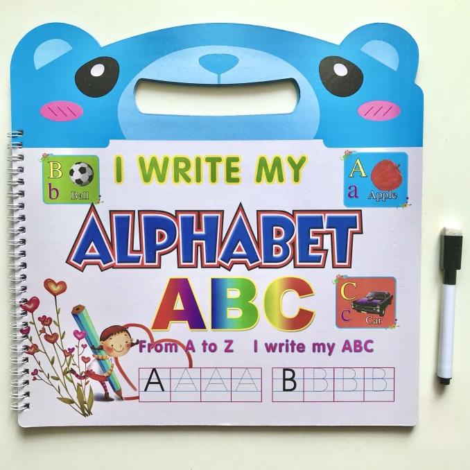 

Wipe Clean Book Alphabet Abc Numbers Phonics | Buku Belajar Menulis