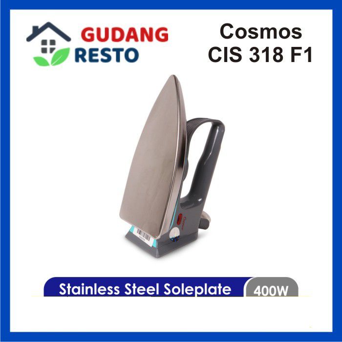 Cosmos CIS 318 F1 F FI Setrika / Dry Iron / Gosokan CIS318 f1 Stainless Steel Soleplate / Alas