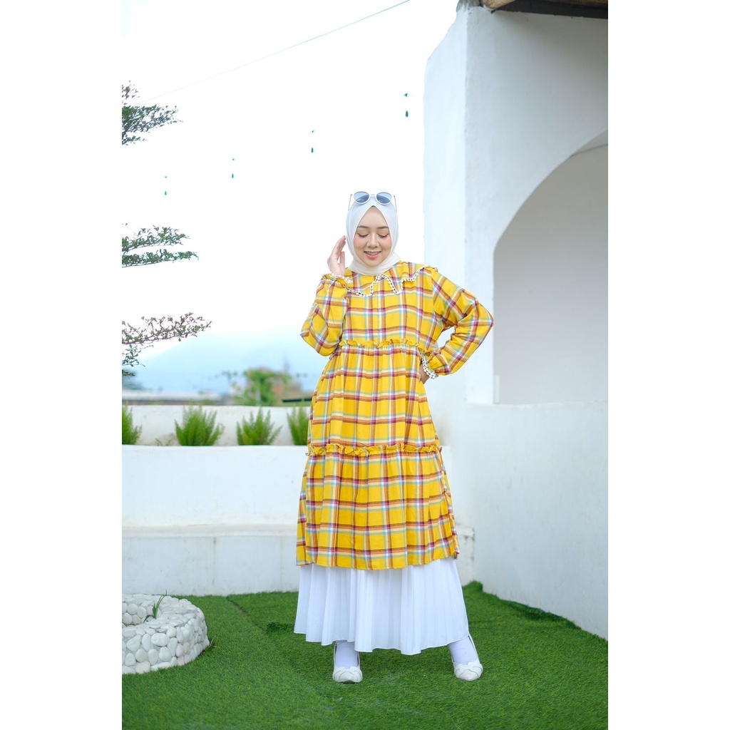 Tunik Amora Tunik Flanel Dewasa Tunik Flanel Ibu NeecaTunik Midi Dress