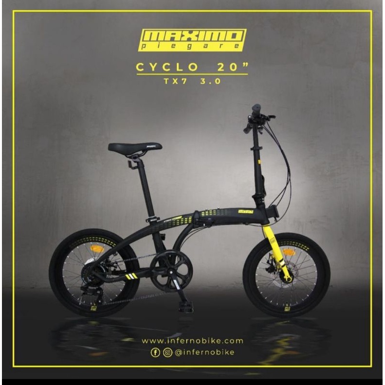 Sepeda Lipat MAXIMO Cyclo 20inch TX7 3.0