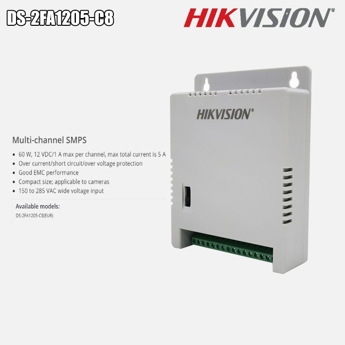 Hikvision DS-2FA1205-C8 Power Supply Adaptor 8 Channel