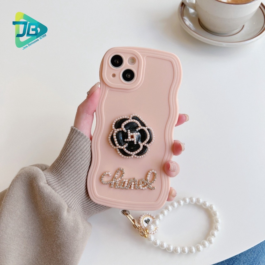 GC13 SOFTCASE WAVY FLOWER 3D LANYARD FOR OPPO A74 A95 A76 A36 A96 RENO 4F F17 PRO 4 5 5F 6 7 8 7Z 8Z JB7061