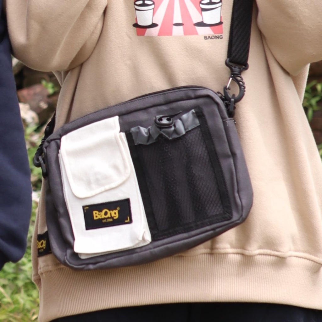 SLINGBAG BAONG PUTIH ABU