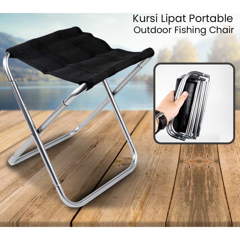 Kursi Lipat Portabel Kecil Ringan untuk outdoor memancing camping dll