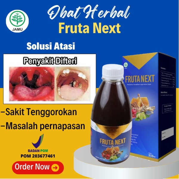 Frutanext Obat Difreri, Obat Difteri Alami, Obat Radang Lidah, Obat Bercak Putih Dilidah, Obat Difte