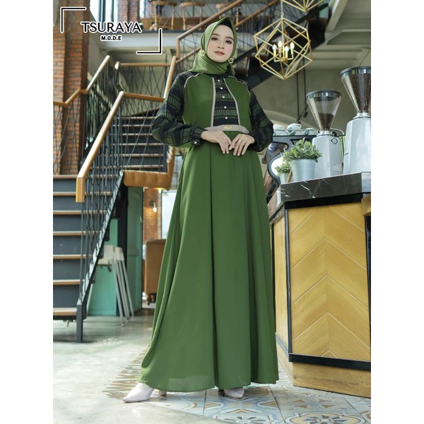 [G.T.04] Gamis Tsurayya ORI terbaru || mat Malikha crepe mix sulur hikmat|| Dress lebaran 2024 terba