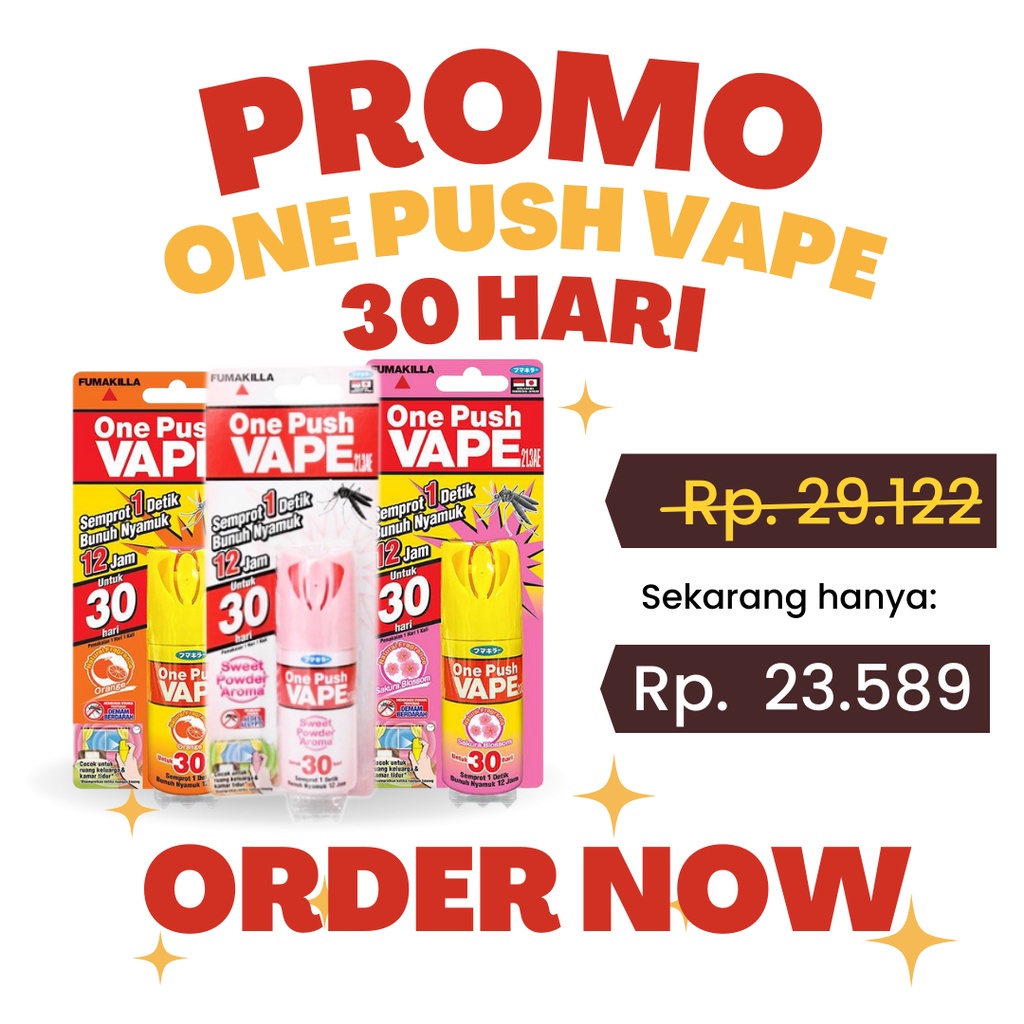 PROMO One Push Vape Aerosol 30/60/90 hari