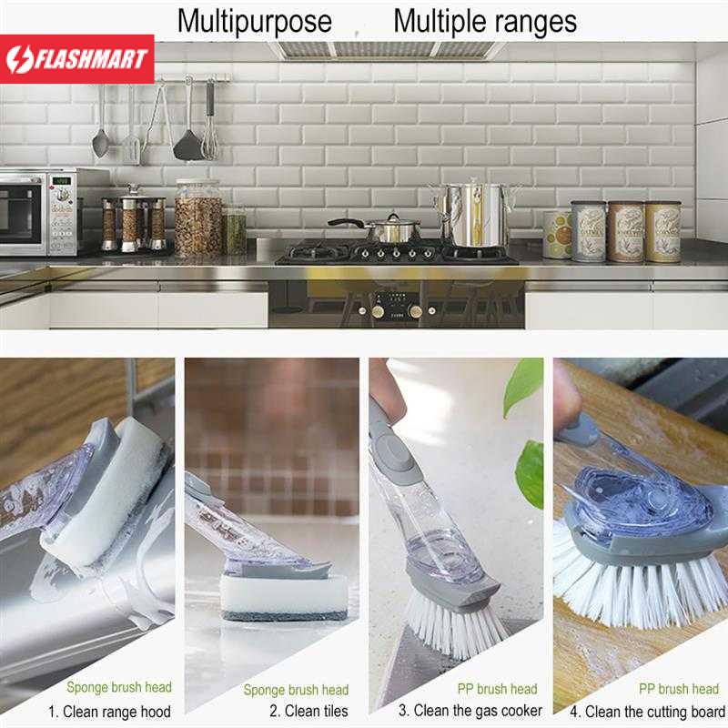 Flashmart Sikat Pembersih Cleaning Brush Dispenser Sabun Air - S0026