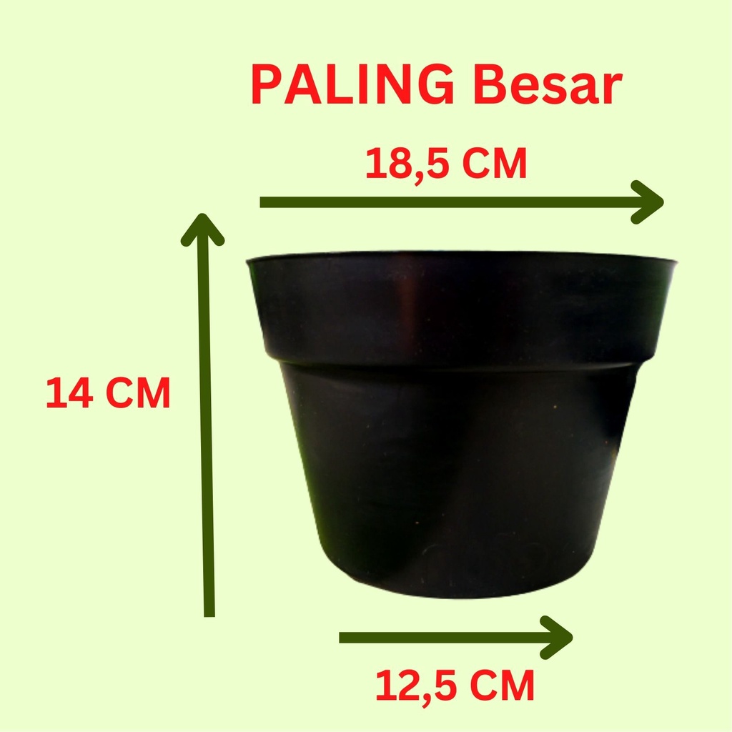 PROMO PAKET Pot Bunga Murah / Pot tanaman / Pot Plastik uk 20 CM Hitam isi 30 PCS