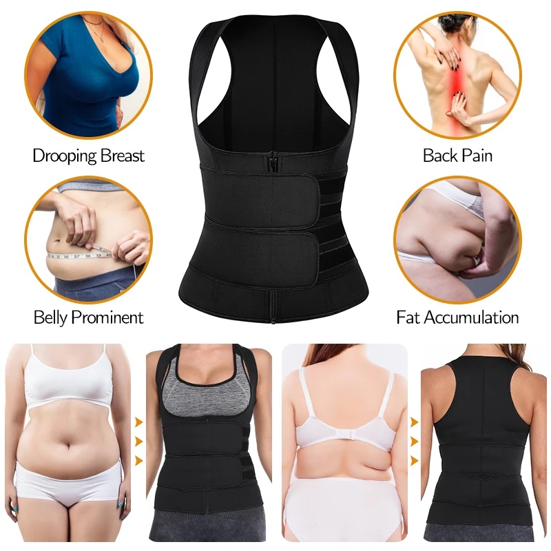 Bibi Ubra Korset Wanita Pembentuk Tubuh Korset Pelangsing Wanita Slimming Body Shaper Zipper