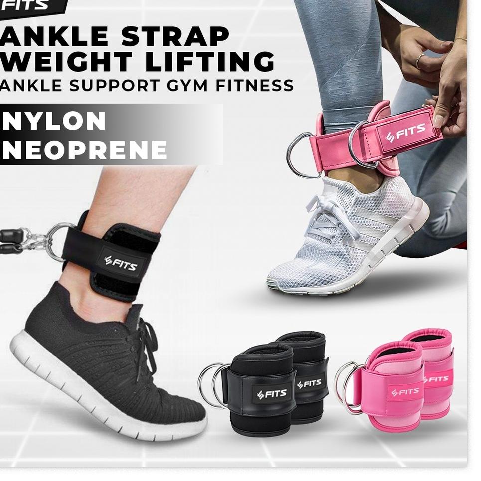 TERBAIK SFIDN FITS Premium Ankle Strap For Weht Lifting Exercise | Ankle Support For Gym & Fitness