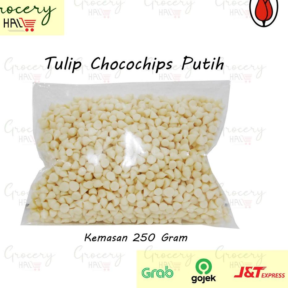 

Promo baru TULIP WHITE CHIPS / CHOCO CHIPS PUTIH KEMASAN 250 GRAM ( WHITECHIPS )