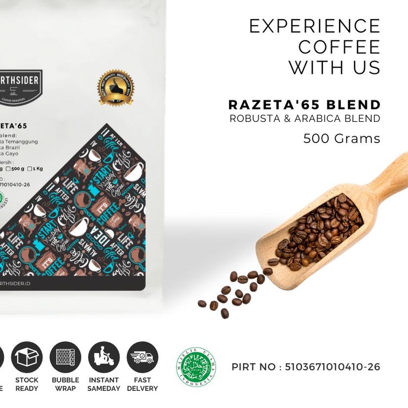 

➪ BIJI KOPI SUSU RAZETA'65 BLEND ROBUSTA-ARABIKA - 500GR NORTHSIDER COFFEE ❆