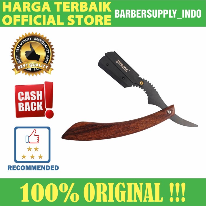 TERMAX RAZOR STAINLESS KAYU ISI ULANG / PISAU CUKUR / GAGANG SILET