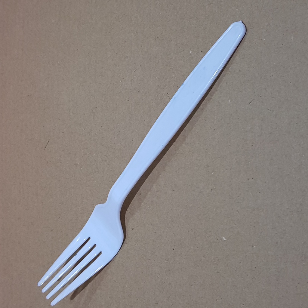 Sendok  GARPU  PLASTIK Makan / Sendok Plastik Putih Susu  Food Grade / SATUAN