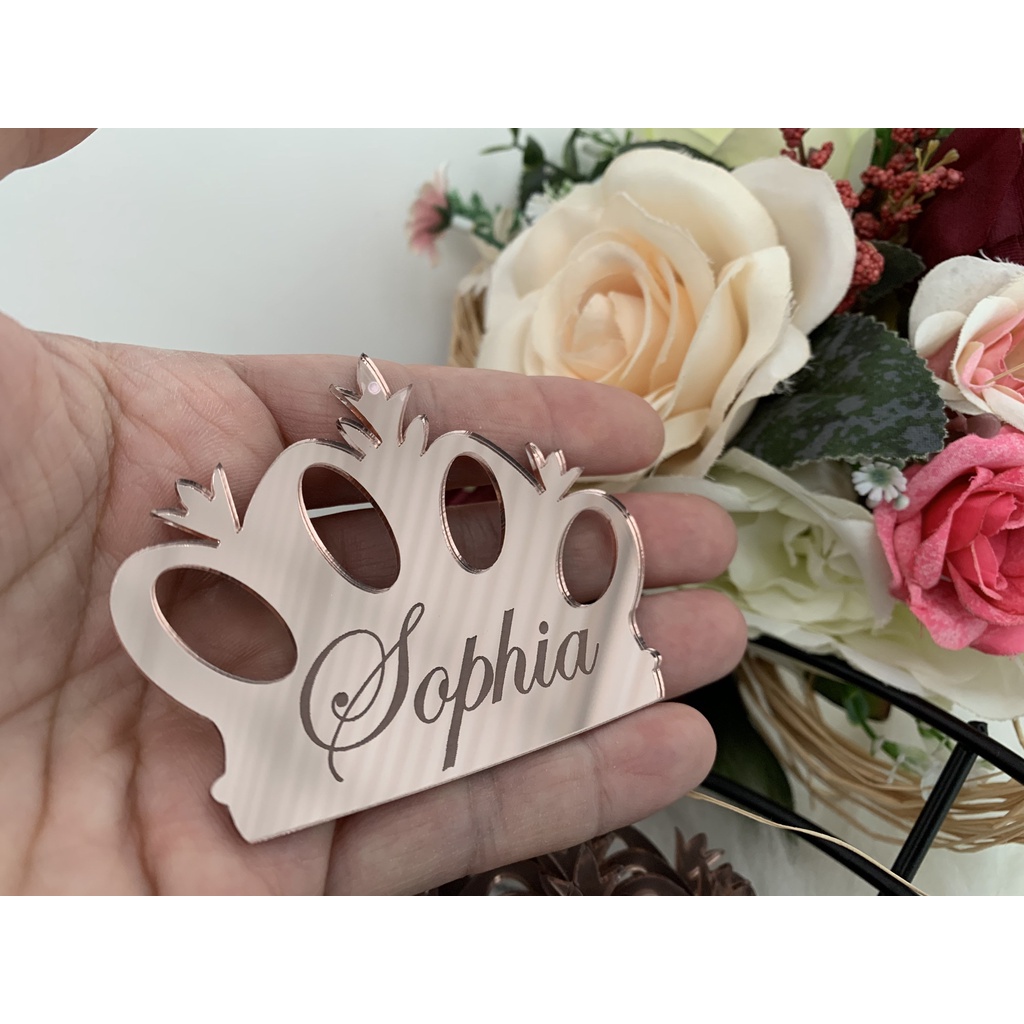 

Label Cermin mahkota Akrilik//Label Hijab Akrilik Rebranding Hijab/ Baju/ Gamis