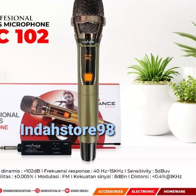 ➫ Mic Bluetooth Karaoke Advance 102 / 103 Mic Wireless Bisa Semua Speaker ➴