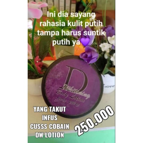 HB PEMUTIH BADAN D WHITENING ORIGINAL 100% DW LOTION HANDBODY Pemutih badan