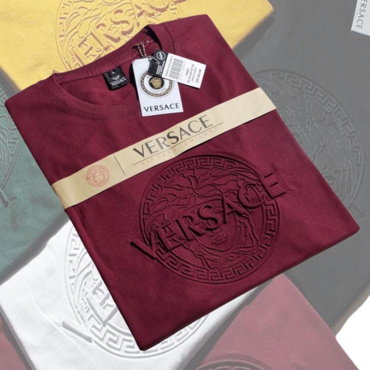 Baju Kaos Pria Versace Embos / Timbul  Combed TERLARIS