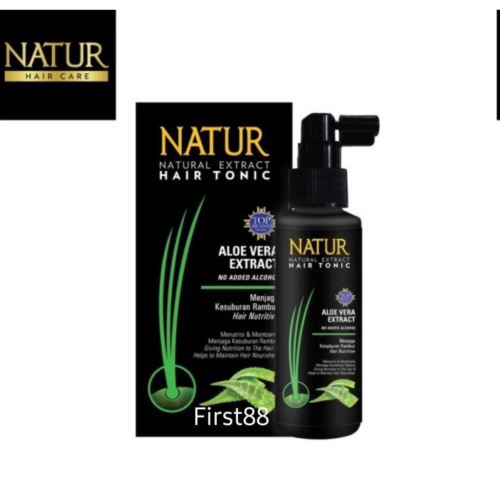 Natur Nature Hair tonic Aloevera lidah buaya extract 90ml