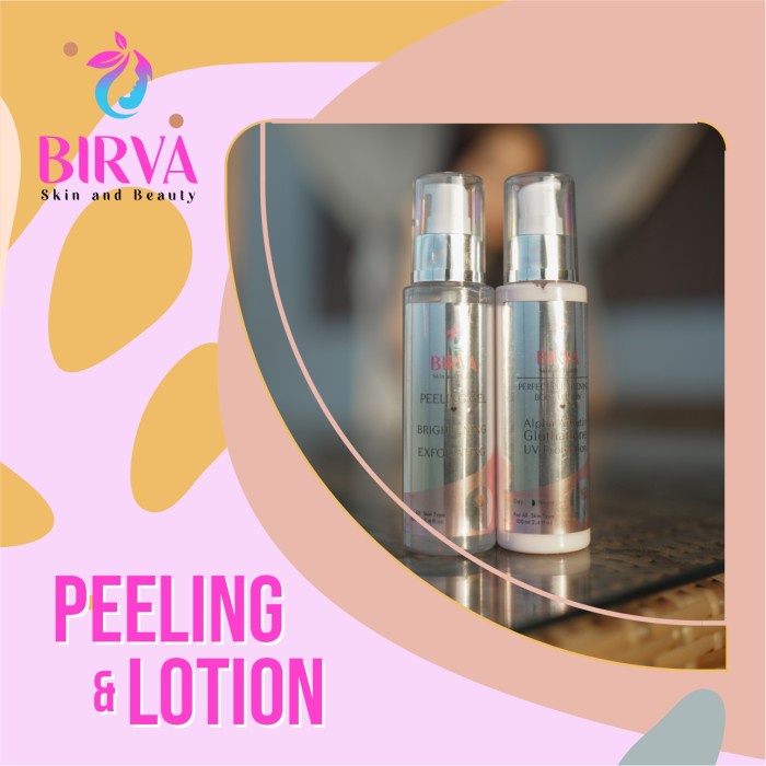 Promo Paket Birva body lotion peeling gel pemutih badan brigtening whitening